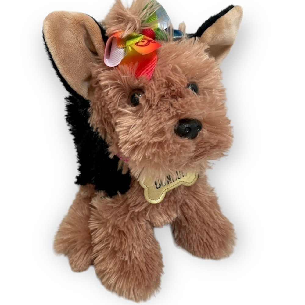 GUND JoJo Siwa Bow Bow collar Yorkie Dog 10” Plush Rainbow bow Nickelodeon‌‌‌‍‍‍